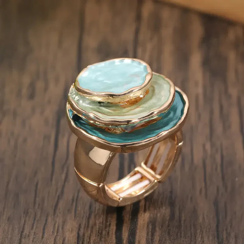 Artisan Stroke Layered Ring